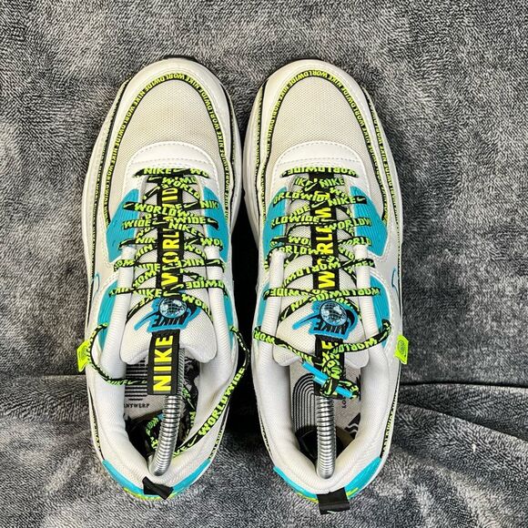 Nike Air Max 90 SE Worldwide Pack Running Shoes Sneaker Size  Nike Air Max 90 SE Worldwide Pack Youth Size  7Y / women’s 9 US White Blue Shoes